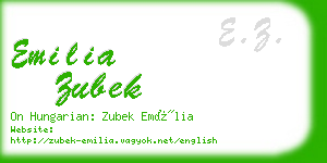 emilia zubek business card
